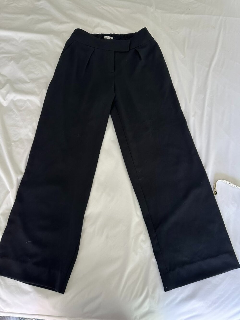 41 Hawthorn Stitch Fix Womens 6 Black Wide Leg Trouser Pleated Elastic Waist